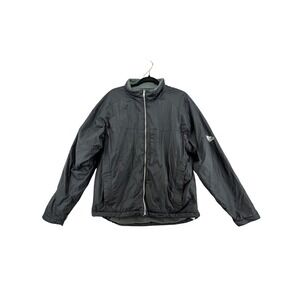 SERAC Men's Black Lightweight Full Zip Jacket Fleece Lined M Vintage 90s